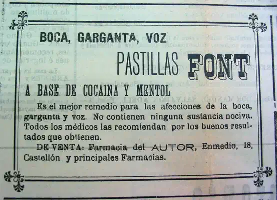 Cocaina Font diciembre 1900