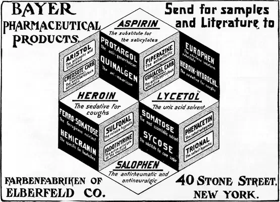 Heroin Aspirin Bayer (hacia 1900)