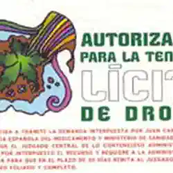 Autorización para la tenencia lícita de drogas